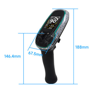 Firduo VX5 Waterproof Remote Controller dimensions – 188mm total length, 146.4mm handle height, 67.5mm head width