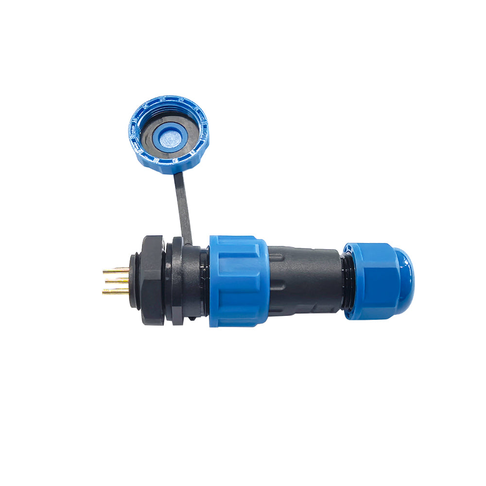 Firduo FD05-5A IP68 connector gold-plated T2J copper contacts close-up detail