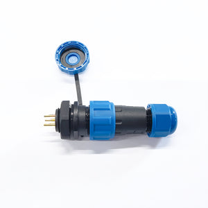 Firduo FD05-5A IP68 connector gold-plated T2J copper contacts close-up detail