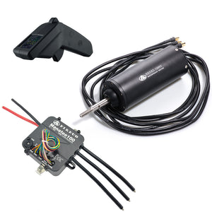 Firduo eFoil KIT-1 – 65162 120KV motor with threaded shaft and long phase wires, Manatee 100 VESC, and VX3 remote controller