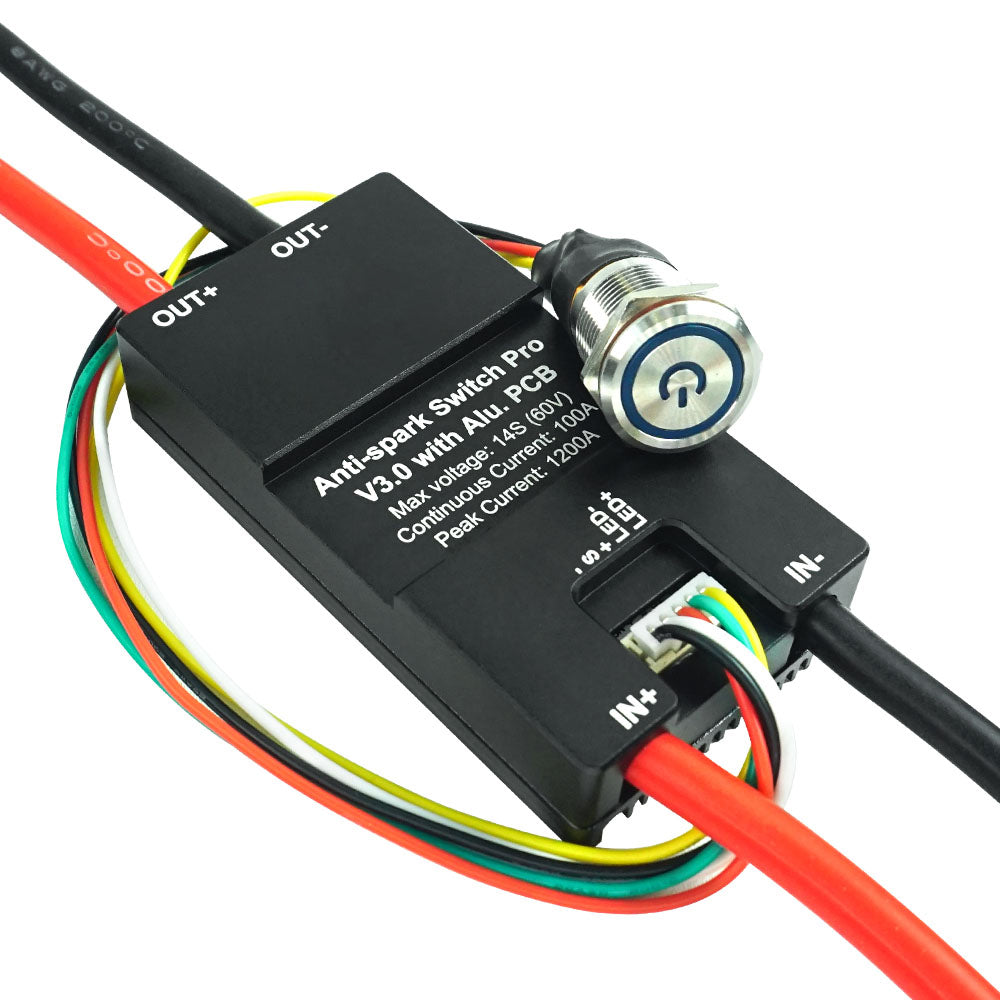 Firduo 200A Anti-Spark Switch Aluminum for Electric Skateboard & Ebike  & Robots