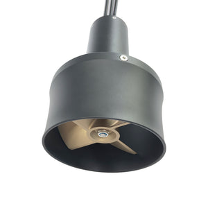 Firduo T2000 Thruster – Rear Exhaust View Showing Propeller Hub and Anodized Aluminum Guide Cover