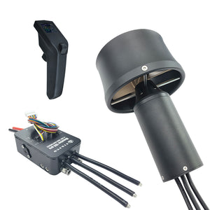 Firduo 3.7KW eFoil Kit – T2000 Thruster Propeller View with JP120 Blade, Manatee 100 Pro ESC and VX3 Remote