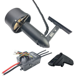 Firduo TUNA Thruster Kit – Ducted Underwater Thruster with Fin Box Bracket, Manatee 100 Pro ESC with Wiring Harness, and VX3 Trigger Remote Controller