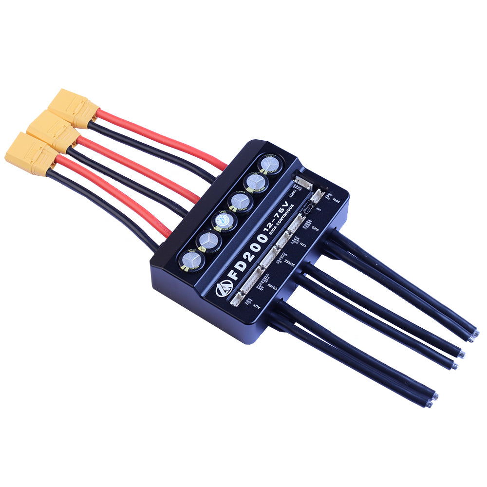 Firduo FD200 75V 200A Aluminum Case VESC ESC for eFoil RC Boat Front View