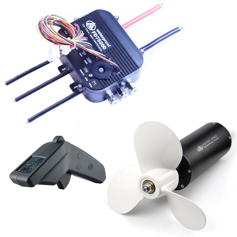 Firduo Electric Efoil Kit 65162 Motor 200A ESC VX3 Remote for Hydrofoil & RC Boat