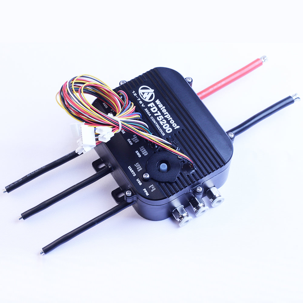 Firduo FD75200 75V 200A Water-Cooled ESC – VESC Compatible For E-Foil