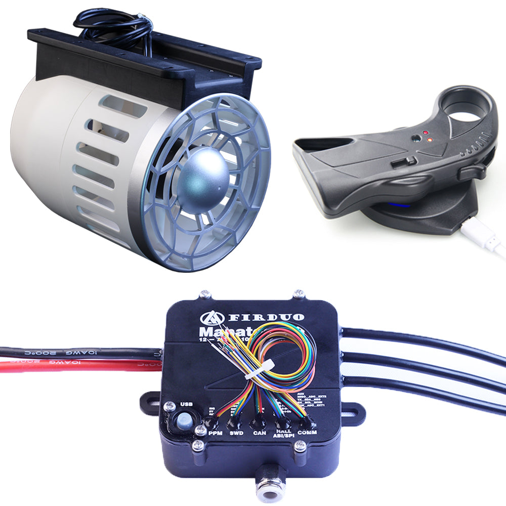 2KW Underwater Thruster 75V High Voltage 100A High Current Waterproof ESC  And Remote Control Surfboard Kit